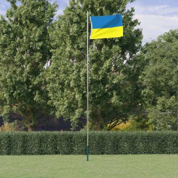 Ukraine Flag with Brass Grommets 90x150 cm - Durable Polyester