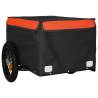 Bike Trailer Black and Orange - 30 kg Iron - Hipomarket UK