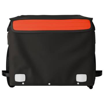 Bike Trailer Black and Orange - 30 kg Iron - Hipomarket UK