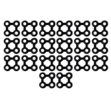 Mat Connectors 20 pcs - Rubber Black | HipoMarket