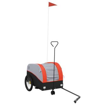 Bike Trailer Black & Orange - 30 kg Iron | HipoMarket