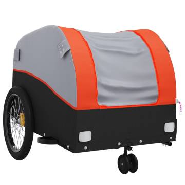 Bike Trailer Black & Orange - 30 kg Iron | HipoMarket