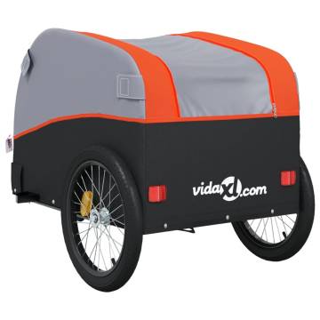 Bike Trailer Black & Orange - 30 kg Iron | HipoMarket