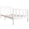 White Solid Wood Bed Frame 100x200 cm for Your Bedroom