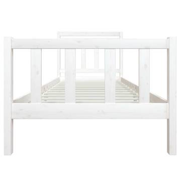 White Solid Wood Bed Frame 100x200 cm for Your Bedroom