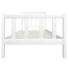 White Solid Wood Bed Frame 100x200 cm for Your Bedroom