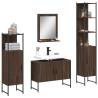 4 Piece Bathroom Cabinet Set Brown Oak Engineered Wood Colour brown oak Number of 1 Number of Pieces 