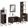 4 Piece Bathroom Cabinet Set - Brown Oak Engineered Wood