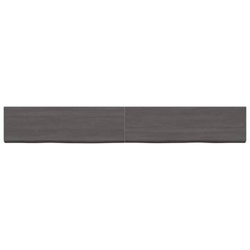 Wall Shelf Dark Brown Solid Oak - Versatile & Handmade