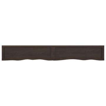 Wall Shelf Dark Brown Solid Oak - Versatile & Handmade