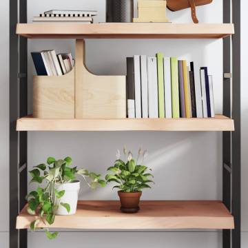 Wall Shelf 100x50 cm - Untreated Solid Oak - Rustic Storage Solution