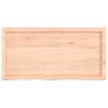 Wall Shelf 100x50 cm - Untreated Solid Oak - Rustic Storage Solution