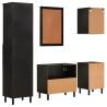 5 Piece Bathroom Cabinet Set - Solid Mango Wood - Stylish Storage