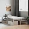 Metal Bed Frame White 120x200 cm Colour white Size 120 x 200 cm 