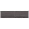 Wall Shelf Dark Brown - Treated Solid Oak Wood | Hipo Market