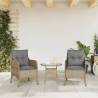 Comfortable Garden Chairs with Cushions - 2 pcs Mix Beige