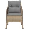 Comfortable Garden Chairs with Cushions - 2 pcs Mix Beige