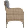 Comfortable Garden Chairs with Cushions - 2 pcs Mix Beige