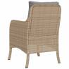 Comfortable Garden Chairs with Cushions - 2 pcs Mix Beige