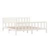 White Solid Wood Bed Frame 200x200 cm | Stylish & Durable