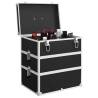 Make-up Case 37x24x40 cm - Black Aluminium | HipoMarket