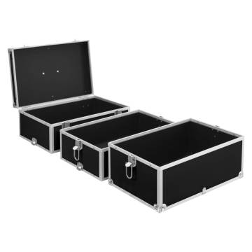 Make-up Case 37x24x40 cm - Black Aluminium | HipoMarket