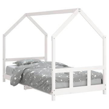 Kids Bed Frame White 90x200 cm | Solid Wood Pine - HipoMarket