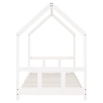 Kids Bed Frame White 90x200 cm | Solid Wood Pine - HipoMarket