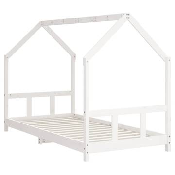 Kids Bed Frame White 90x200 cm | Solid Wood Pine - HipoMarket