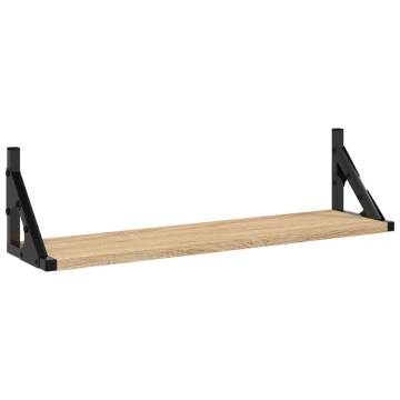 Sonoma Oak Wall Shelves - 2 pcs | Stylish Storage Solutions