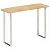 Console Table with Live Edge 105x33x76 cm Solid Wood Mango Colour silver Quantity in Package 1 Model u shape 