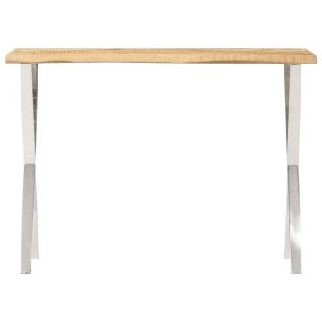 Console Table with Live Edge - Solid Wood Mango | Hipomarket