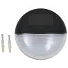 Outdoor Solar Wall Lamps LED - 12 pcs Round Black | HipoMarket