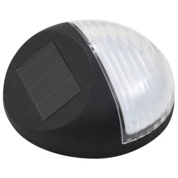 Outdoor Solar Wall Lamps LED - 12 pcs Round Black | HipoMarket