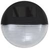 Outdoor Solar Wall Lamps LED - 12 pcs Round Black | HipoMarket