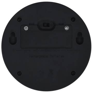 Outdoor Solar Wall Lamps LED - 12 pcs Round Black | HipoMarket