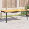 Garden Table Black 180x90x75 cm Poly Rattan Acacia Wood Colour black and brown Size 180 x 90 x 75 cm Quantity in Package 1 