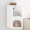 Wall Cabinet with Glass Doors White 35x37x68.5 cm Colour white Quantity in Package 1 Number of 