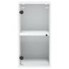 Elegant Wall Cabinet with Glass Doors - White 35x37x68.5 cm