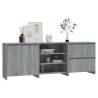 3 Piece Grey Sonoma Sideboard - Stylish & Practical Storage