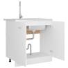 Sink Bottom Cabinet White 80x46x81.5 cm | Hipomarket UK