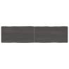 Table Top Dark Brown Solid Wood Live Edge - 160x40x(2-4) cm