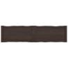 Table Top Dark Brown Solid Wood Live Edge - 160x40x(2-4) cm