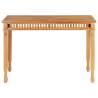 Garden Dining Table 120x65x80 cm - Solid Teak Wood