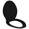 Soft-close Toilet Seat with Quick-release Design Black Colour black Size 47 x 35 cm Quantity in Package 1 