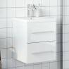 Bathroom Sink Cabinet with Built-in Basin High Gloss White Colour high gloss white Size 41 x 38.5 x 48 cm Quantity in Package 1 Model with faucet 