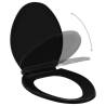 Soft-Close Toilet Seat - Quick Release Design - Black