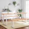 Light Brown Solid Wood Table Top - 220x50 cm | HipoMarket UK