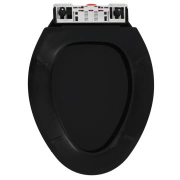 Soft-Close Toilet Seat - Quick Release Design - Black