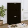 Shoe Cabinet Black 63x24x103 cm Engineered Wood Colour black Quantity in Package 1 Height 103 cm Width 63 cm 